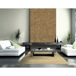 Lot De 5 Dalles De Liège Murales, Beige, L.60 X L.30 Cm