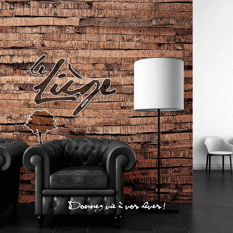 Dalle De Liège Murale Lot De 5, Marron Naturel Strié, L.30 X L.60 Cm 3 Dalle De Liège Murale Lot De 5, Marron Naturel Strié, L.30 X L.60 Cm