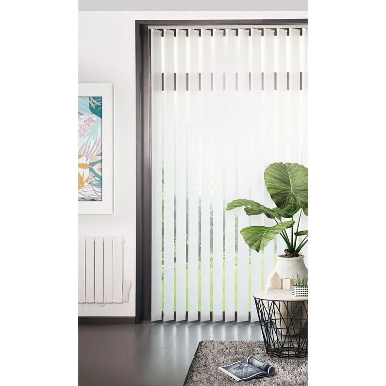 Kit Complet Rail Et Lamelles Verticales Orientables, Blanc L.300 X H.260 Cm 3 Kit Complet Rail Et Lamelles Verticales Orientables, Blanc L.300 X H.260 Cm