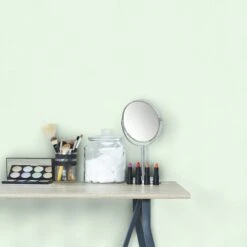 Papier Peint Vinyle Lisse Mat Vert Laguna