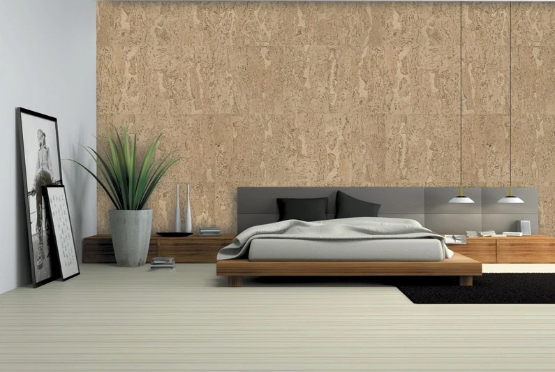 Lot De 5 Dalles De Liège Murales, Beige Clair, L.60 X L.30 Cm 3 Lot De 5 Dalles De Liège Murales, Beige Clair, L.60 X L.30 Cm