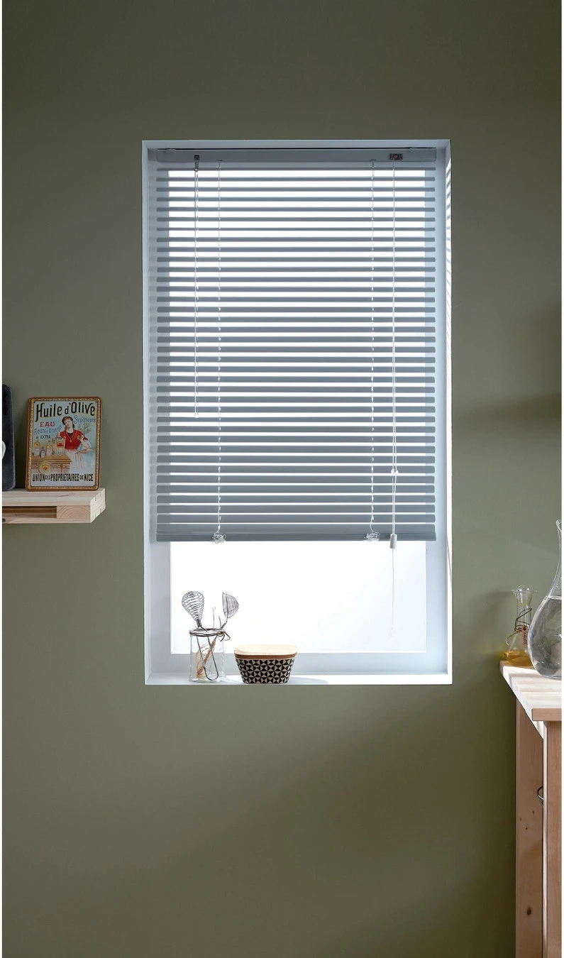 Store Vénitien Aluminium, Gris Los Angeles, L.80 X H.130 Cm