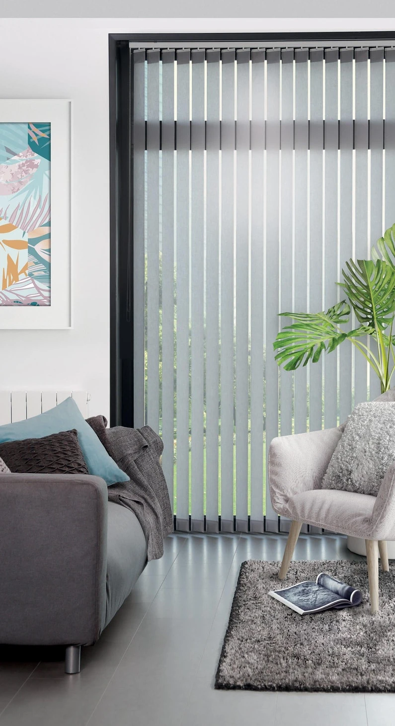 Kit Complet Rail Et Lamelles Verticales Orientables, Gris L.200 X H.260 Cm 3 Kit Complet Rail Et Lamelles Verticales Orientables, Gris L.200 X H.260 Cm