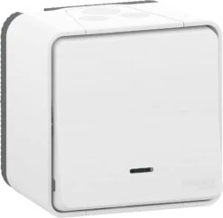 Interrupteur Va-et-vient étanche, Témoin Mureva Style Blanc SCHNEIDER ELECTRIC