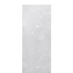 Panneau Japonais Fleurs Crayonnées, Blanc/gris, H.250 X L.50 Cm