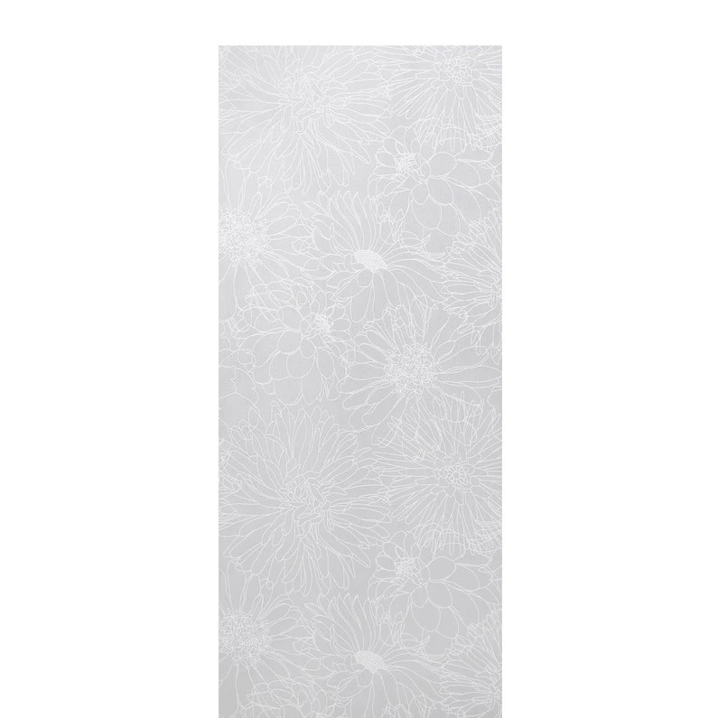 Panneau Japonais Fleurs Crayonnées, Blanc/gris, H.250 X L.50 Cm 3 Panneau Japonais Fleurs Crayonnées, Blanc/gris, H.250 X L.50 Cm