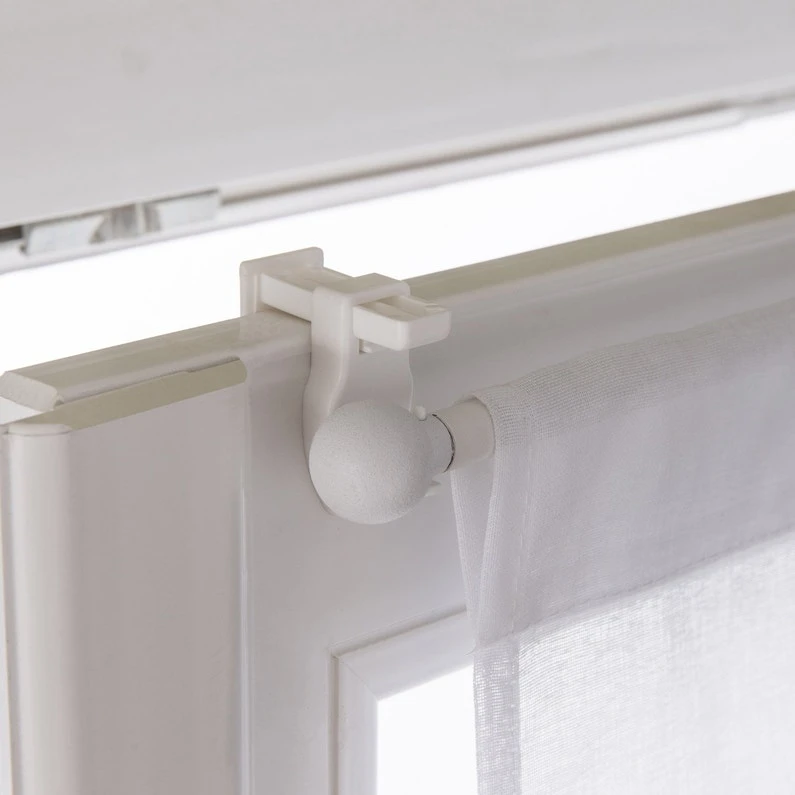 Lot De 2 Supports Autoserrant Barre De Vitrage, 10 Mm Transparent Brut 3 Lot De 2 Supports Autoserrant Barre De Vitrage, 10 Mm Transparent Brut