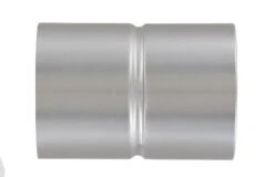 Lot De 2 Embouts Cylindre IB+, Argent Chrome, Pour Barre à Rideau Diam.25 Mm