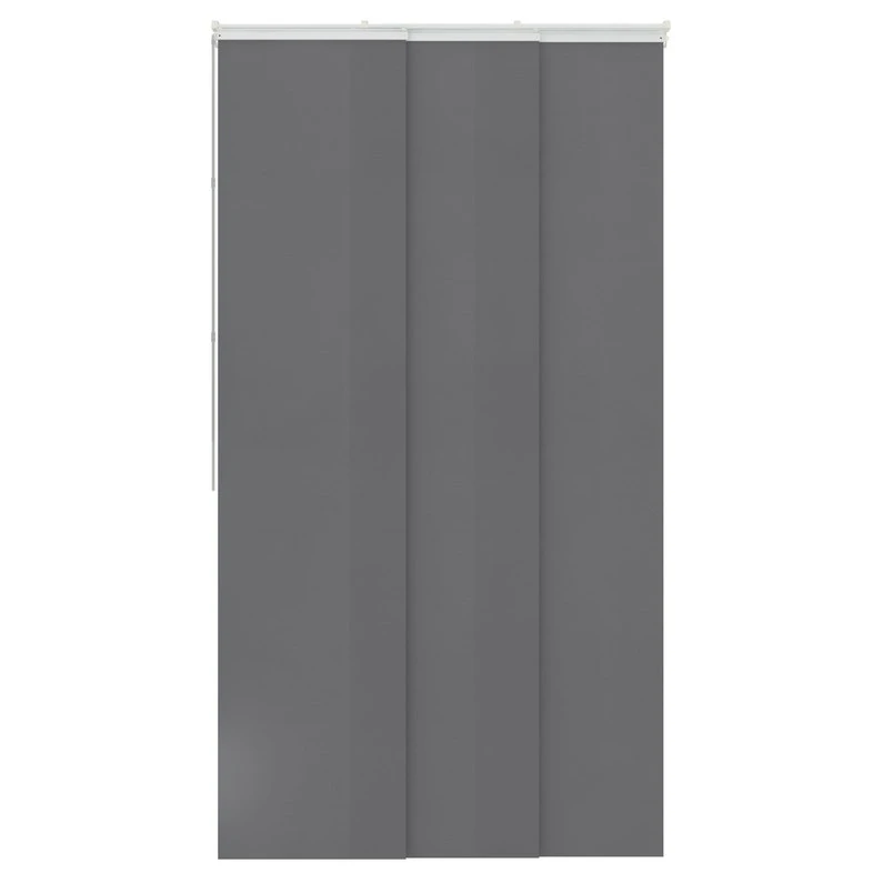Panneau Japonais Uni, Gris, H.250 X L.50 Cm 3 Panneau Japonais Uni, Gris, H.250 X L.50 Cm