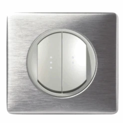 Legrand Céliane – Double Va Et Vient Lumineux 10A – Ensemble Aluminium Complet à Griffes